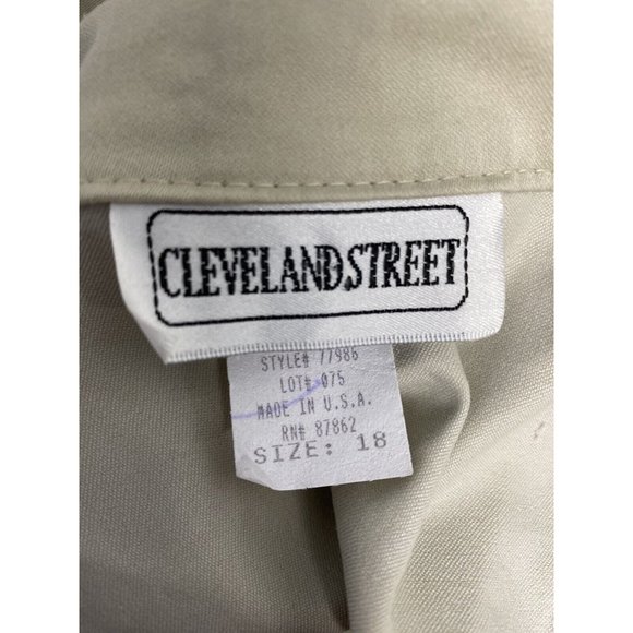VTG Cleveland Street Beige Collared Button Up Jacket Women’s Size 18 - Picture 6 of 7